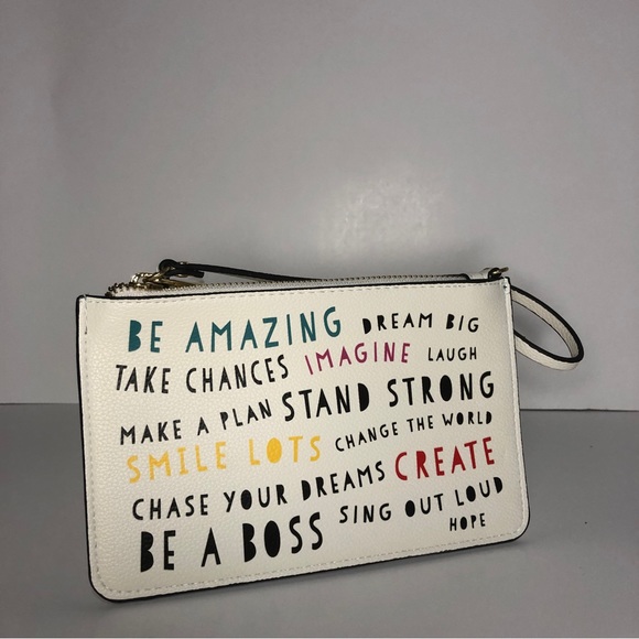 Inspirational Quotes Wristlet - Cream - Picture 2 of 6